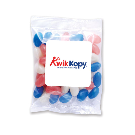 Corporate Colour Mini Jelly Beans in 50 Gram Cello Bag